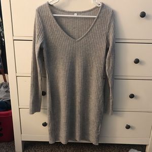 Grey sweater dress